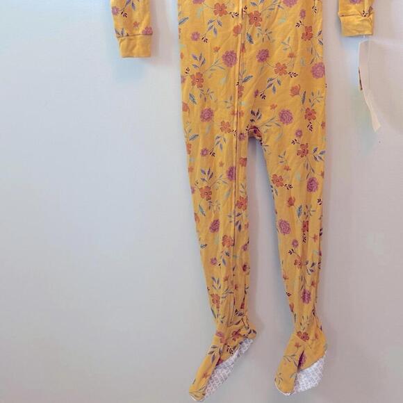 Carter's Toddler Girls Yellow 1 Piece Floral Print Snug Fit Footed Pajam…5T - Picture 6 of 6